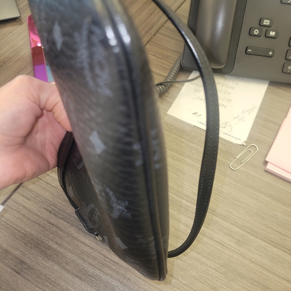 MCM Black Monogram Pouch - Picture 4 of 5